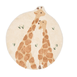 Tapis rond Girafe en coton bio Little Dutch