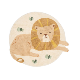 Tapis rond Lion en coton bio Little Dutch