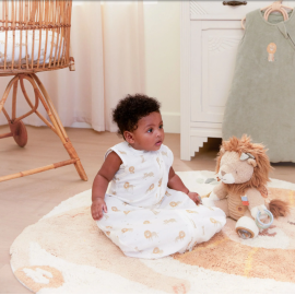 Tapis rond Lion en coton bio Little Dutch