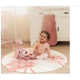 Tapis Flamant Rose - 110X110 Cm