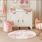 Tapis Flamant Rose - 110X110 Cm