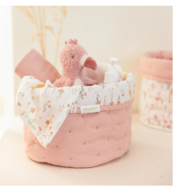 Panier de rangement Girafe rose Little Dutch