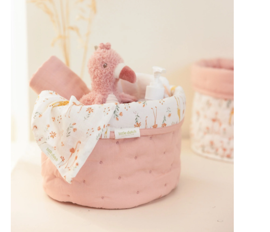 Panier de rangement Girafe rose Little Dutch