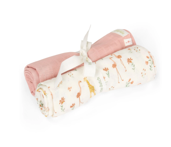 Lot de 2 langes Blooming Safari Little Dutch