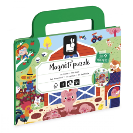 Magnéti'Puzzle Ferme Janod – Puzzle magnétique 24 pièces