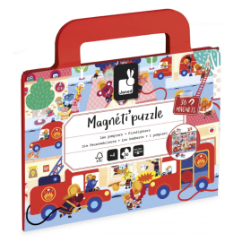 Magnéti'Puzzle Pompiers Janod – Puzzle magnétique 36 pièces