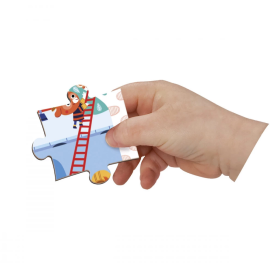 Magnéti'Puzzle Pompiers Janod – Puzzle magnétique 36 pièces