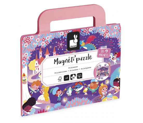 Magnéti'Puzzle Princesses Janod – Puzzle magnétique 36 pièces