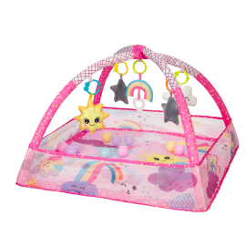 Tapis D'éveil avec 18 Balles Rose Sky