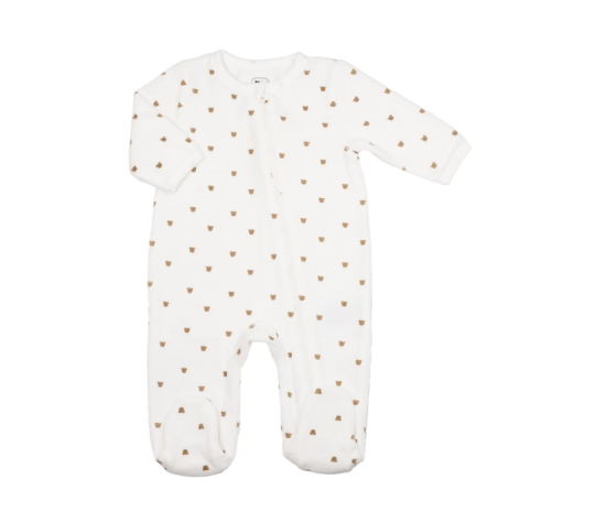 Pyjama Bébé Velours de Coton Ourson | Trois Kilos Sept
