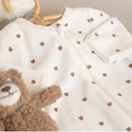 Pyjama Bébé Velours de Coton Ourson | Trois Kilos Sept