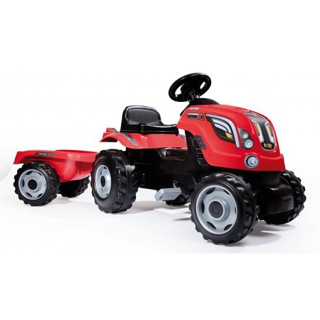 Tracteur farmer XL rouge avec sa remorque Tracteur farmer XL rouge avec sa remorque