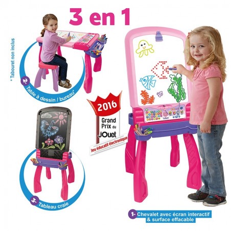 Magi chevalet interactif 3 en 1 rose V TECH Magi chevalet interactif 3 en 1 rose V TECH