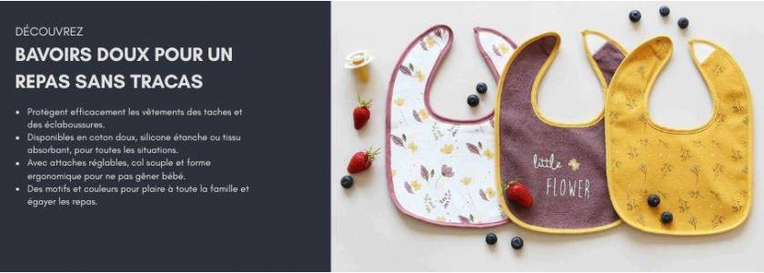 Bavoir bébé à La Réunion – Protection repas | Le Coin des Petits