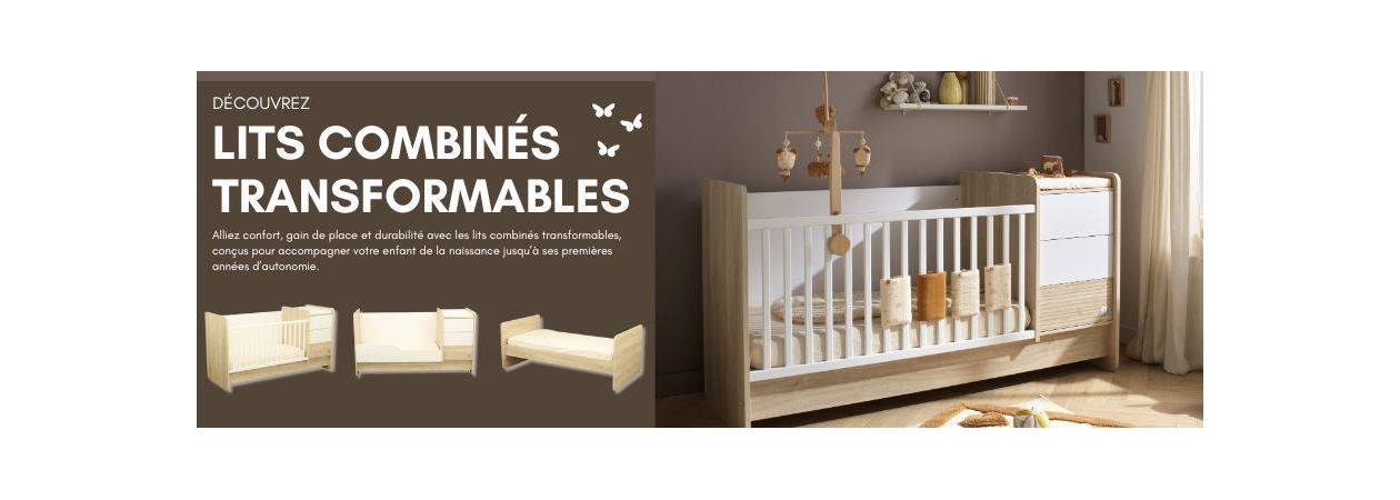 Lit combiné bébé à La Réunion – Évolutif et transformable | Le Coin des Petits