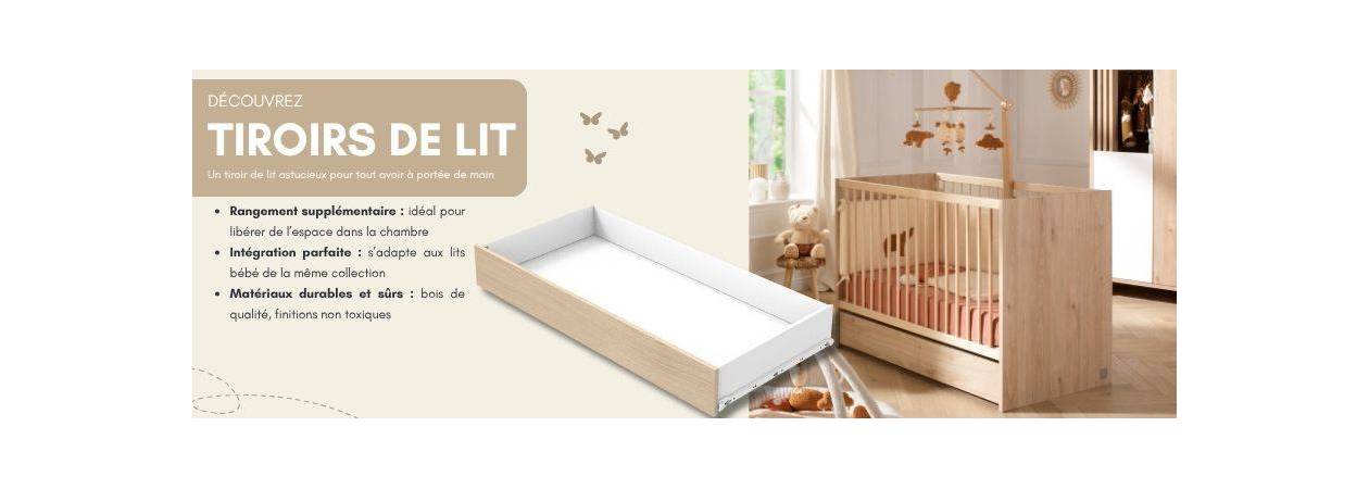 Tiroir de lit bébé à La Réunion – Rangement pratique | Le Coin des Petits