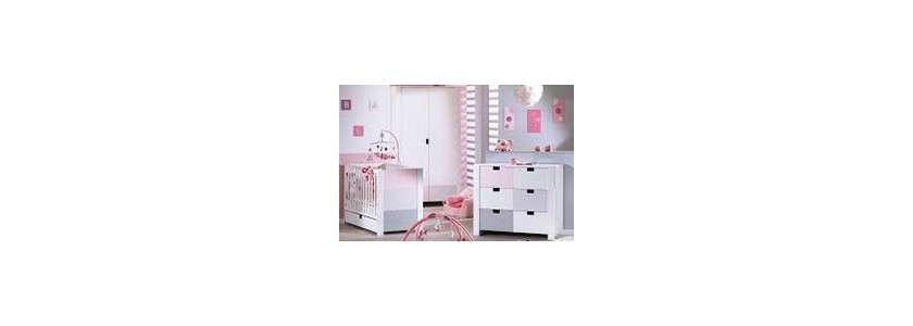 Chambre bébé City rose Sauthon