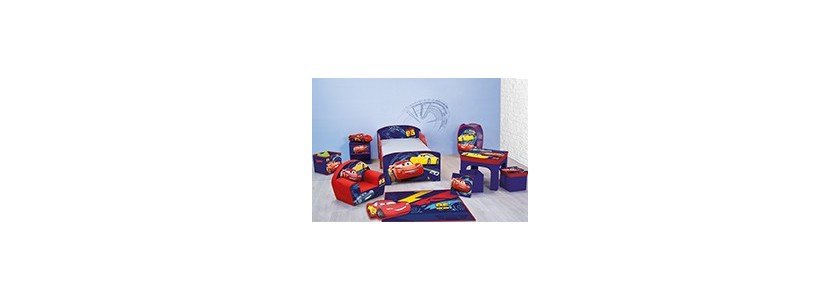 Catégorie Chambre junior Cars 3 - Le coin des petits - Puériculture à La Réunion : Lit Cars 3 70 x 140 cm , Table de chevet C...