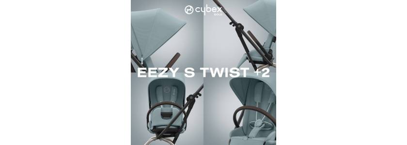 cybex GOLD Poussette Eezy S Twist+ 2 Black Leather Lava Grey