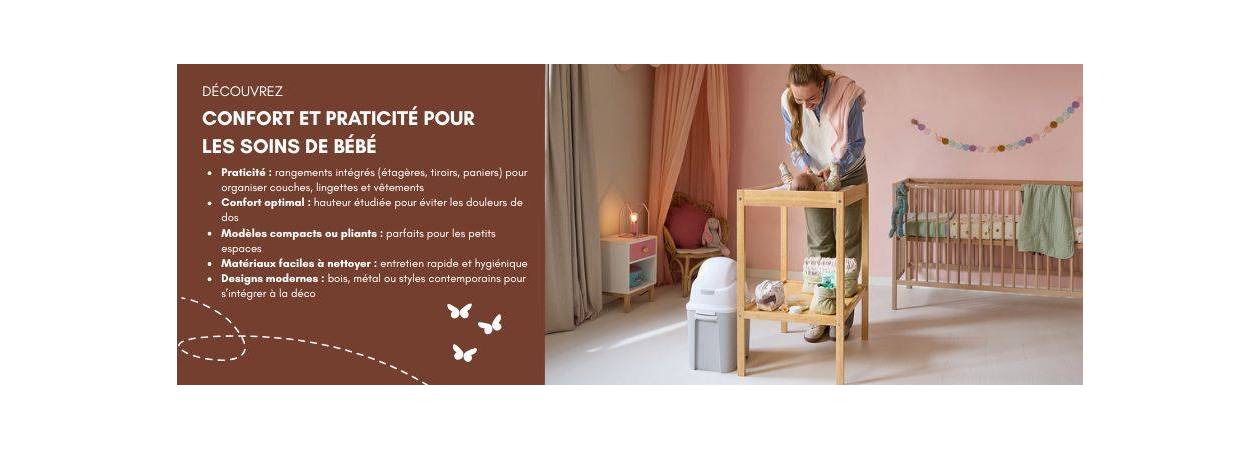 Table à langer bébé à La Réunion – Pratique et sécurisée | Le Coin des Petits