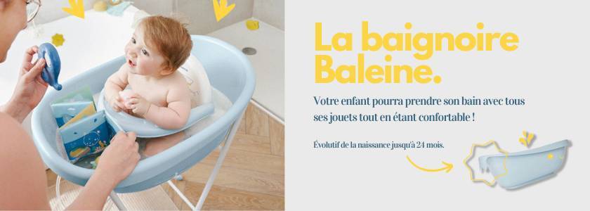 Lot baignoire pour bébé et transat de bain