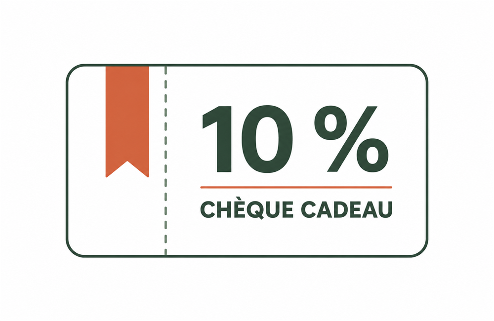 10 % offerts en chèque cadeau